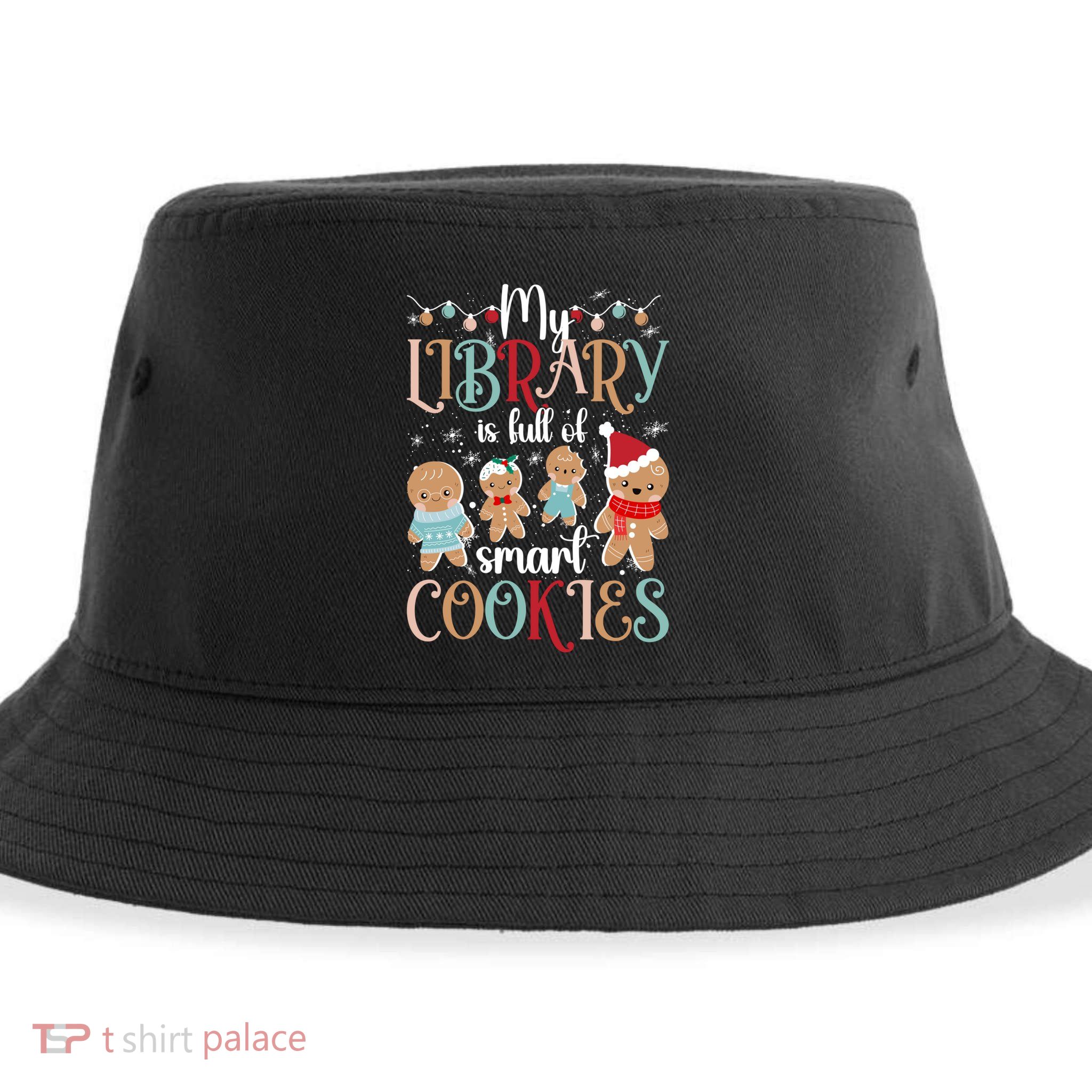 My Library School Librarian Christmas Librarian Xmas Party Cute Gift Sustainable Bucket Hat