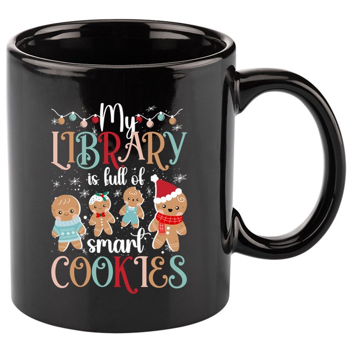My Library School Librarian Christmas Librarian Xmas Party Cute Gift 11oz C Handle Ceramic Mug