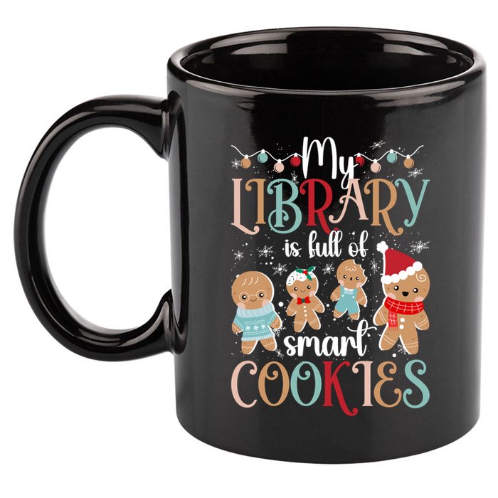 My Library School Librarian Christmas Librarian Xmas Party Cute Gift 11oz C Handle Ceramic Mug