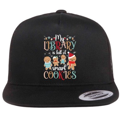 My Library School Librarian Christmas Librarian Xmas Party Cute Gift Flatbill Hat