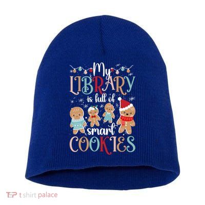 My Library School Librarian Christmas Librarian Xmas Party Cute Gift Short Acrylic Beanie