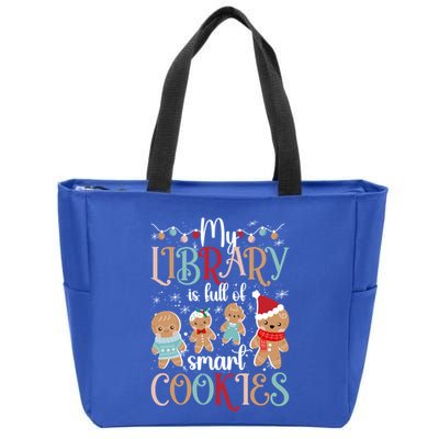 My Library School Librarian Christmas Librarian Xmas Party Cute Gift Zip Tote Bag