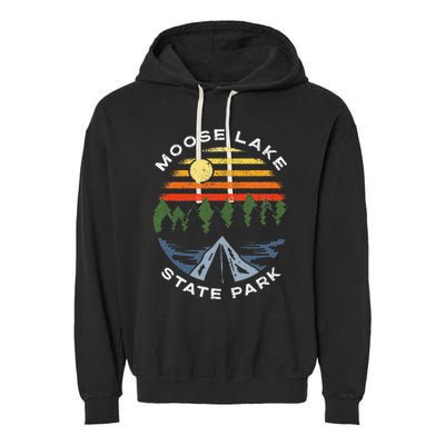 Moose Lake State Park Minnesota Camping Mn Souvenir Garment-Dyed Fleece Hoodie