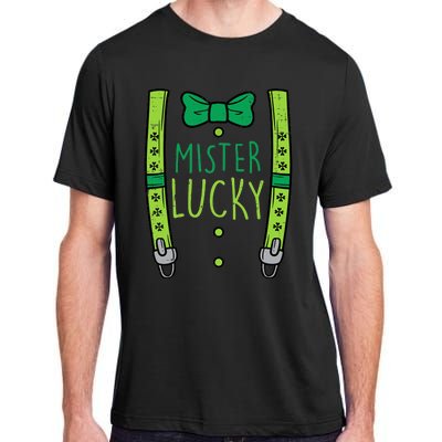 Mister Lucky Suspenders St Patricks Day Boy Toddlers Adult ChromaSoft Performance T-Shirt