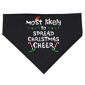 Most Likely Spread Christmas Cheer Xmas Family Matching USA-Made Doggie Bandana