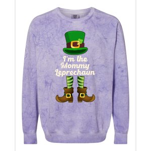 Mommy Leprechaun St Patricks Day Mom Grandma Aunt Cool Gift Colorblast Crewneck Sweatshirt