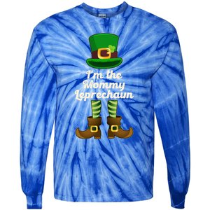 Mommy Leprechaun St Patricks Day Mom Grandma Aunt Cool Gift Tie-Dye Long Sleeve Shirt