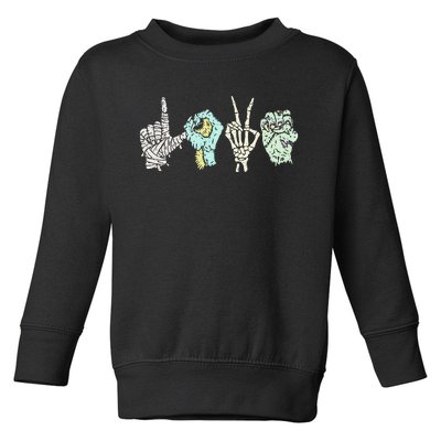 Monster Love Sign Language Toddler Sweatshirt