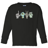 Monster Love Sign Language Toddler Long Sleeve Shirt