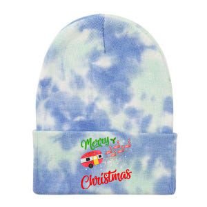 Matching Lighting Santa Flamingo Riding RV Camping Gift Tie Dye 12in Knit Beanie