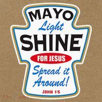 Mayo Light Shine Funny Christian Cotton Canvas Backpack