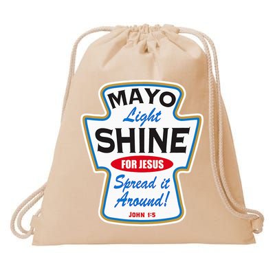 Mayo Light Shine Funny Christian Drawstring Bag