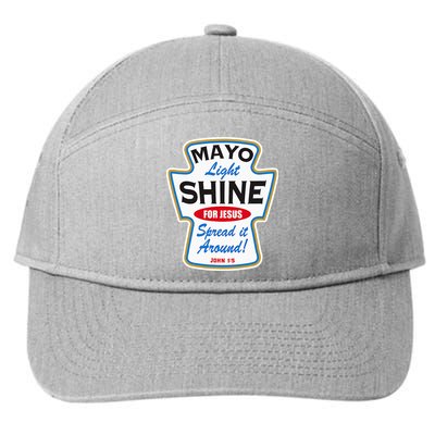 Mayo Light Shine Funny Christian 7-Panel Snapback Hat