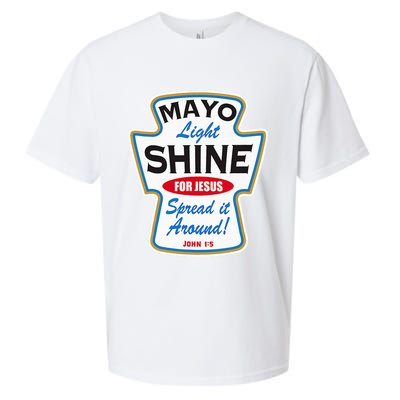 Mayo Light Shine Funny Christian Sueded Cloud Jersey T-Shirt