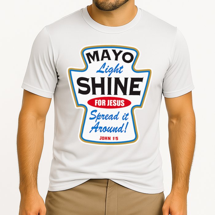 Mayo Light Shine Funny Christian Performance Shirt
