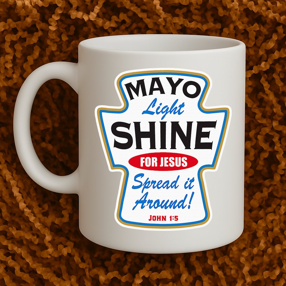 Mayo Light Shine Funny Christian Mug
