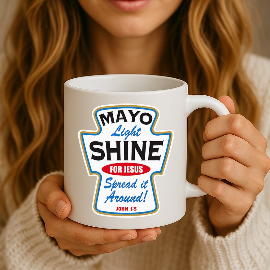 Mayo Light Shine Funny Christian Mug