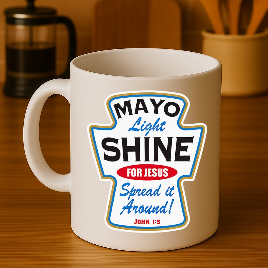 Mayo Light Shine Funny Christian Mug