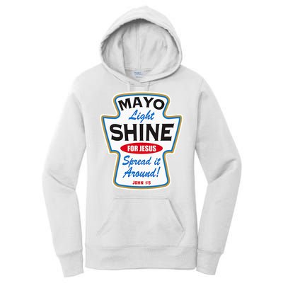 Mayo Light Shine Funny Christian Women's Pullover Hoodie