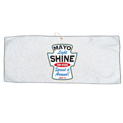 Mayo Light Shine Funny Christian Large Microfiber Waffle Golf Towel