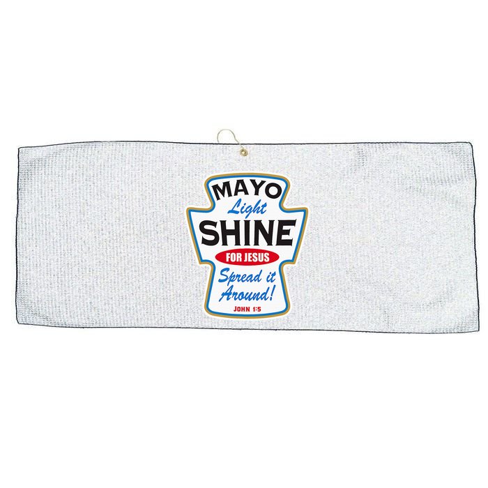 Mayo Light Shine Funny Christian Large Microfiber Waffle Golf Towel