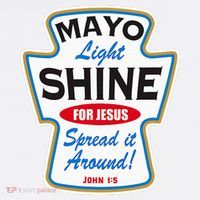 Mayo Light Shine Funny Christian Baby Bodysuit