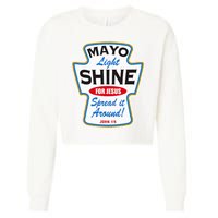 Mayo Light Shine Funny Christian Cropped Pullover Crew
