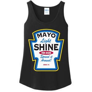 Mayo Light Shine Funny Christian Parody Ladies Essential Tank