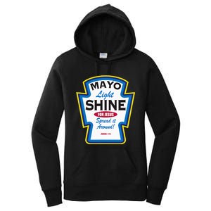 Mayo Light Shine Funny Christian Parody Women's Pullover Hoodie