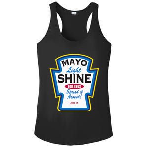 Mayo Light Shine Funny Christian Parody Ladies PosiCharge Competitor Racerback Tank