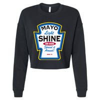 Mayo Light Shine Funny Christian Parody Cropped Pullover Crew