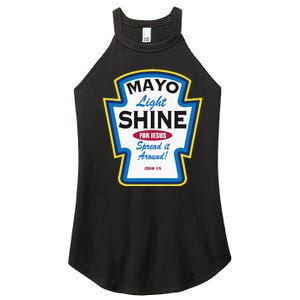 Mayo Light Shine Funny Christian Parody Women's Perfect Tri Rocker Tank