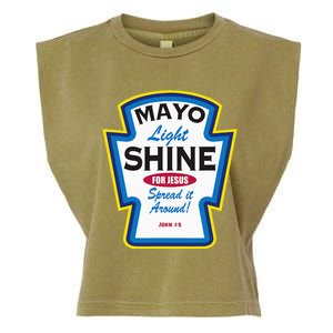 Mayo Light Shine Funny Christian Parody Garment-Dyed Women's Muscle Tee