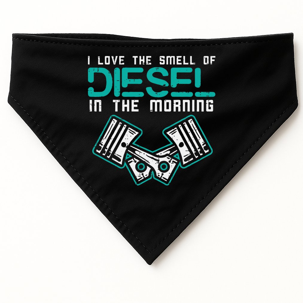 Mechanic Love Smell Of Diesel In Morning USA-Made Doggie Bandana