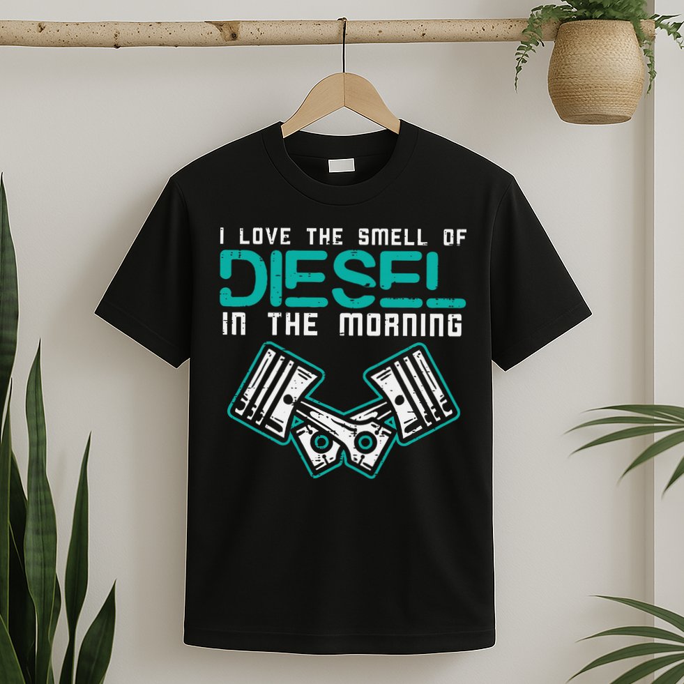 Mechanic Love Smell Of Diesel In Morning T-Shirt
