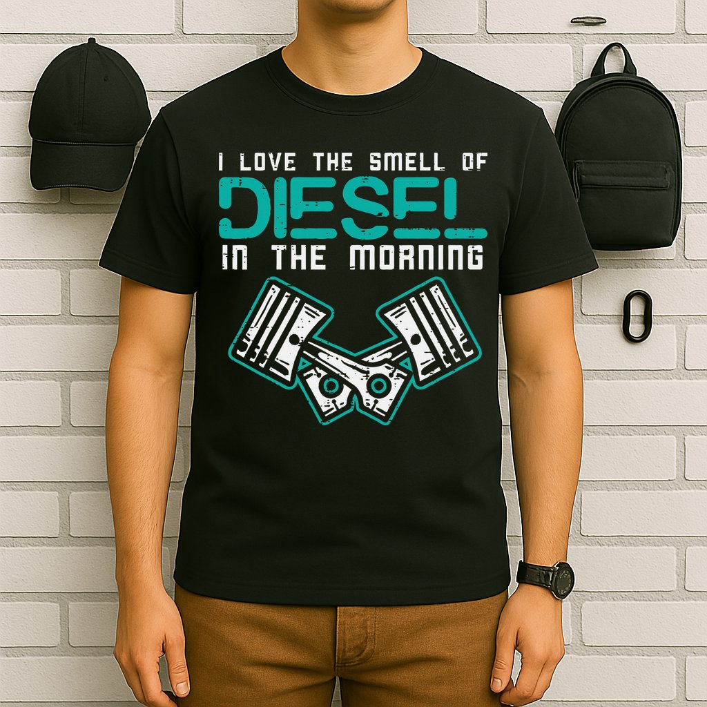 Mechanic Love Smell Of Diesel In Morning T-Shirt
