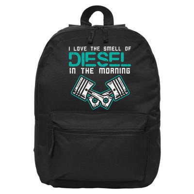 Mechanic Love Smell Of Diesel In Morning 16 in Basic Backpack