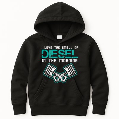 Mechanic Love Smell Of Diesel In Morning Kids Hoodie