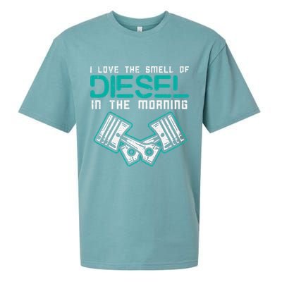 Mechanic Love Smell Of Diesel In Morning Sueded Cloud Jersey T-Shirt