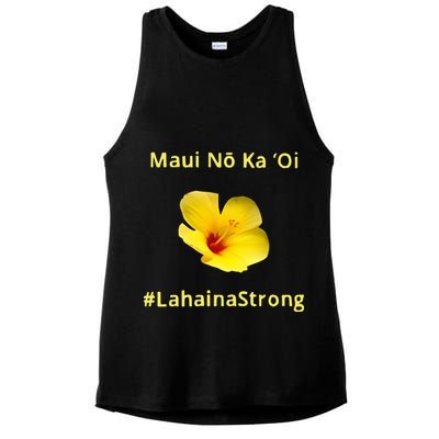 Maui Lahaina Strong Hawaii Strong Wildfire Support Ladies PosiCharge Tri-Blend Wicking Tank