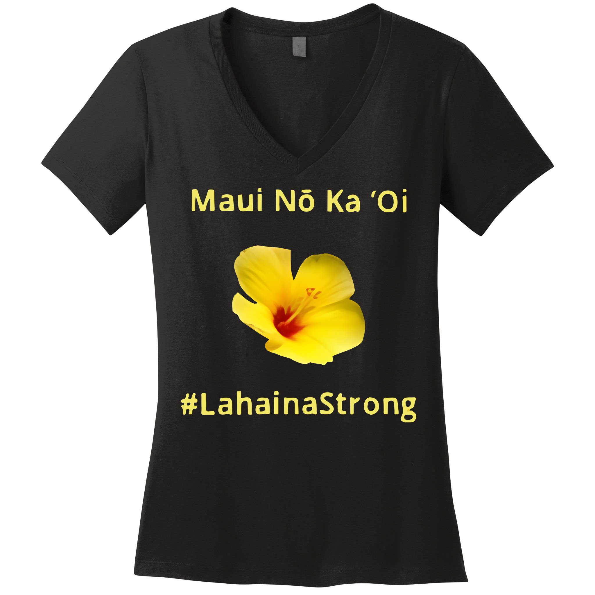 Maui Lahaina Strong Hawaii Strong Wildfire Support Women's V-Neck T-Shirt