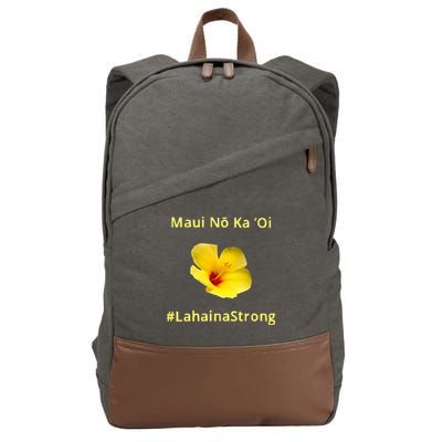 Maui Lahaina Strong Hawaii Strong Wildfire Support Cotton Canvas Backpack