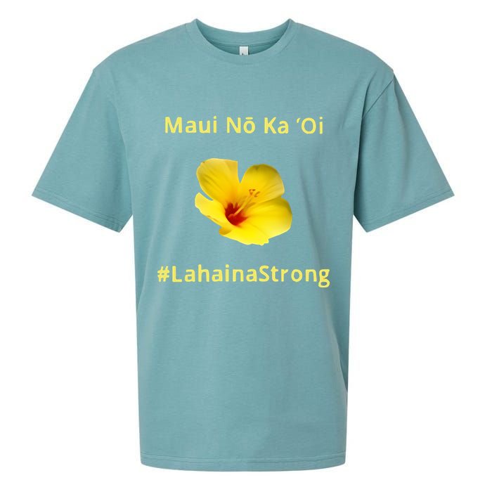 Maui Lahaina Strong Hawaii Strong Wildfire Support Sueded Cloud Jersey T-Shirt