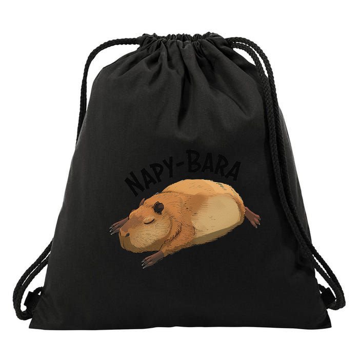Meme Lover Sleeping Napping Napybara Capybara Drawstring Bag