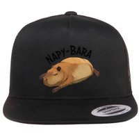 Meme Lover Sleeping Napping Napybara Capybara Flat Bill Trucker Hat