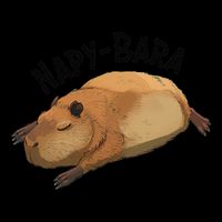 Meme Lover Sleeping Napping Napybara Capybara Flat Bill Trucker Hat