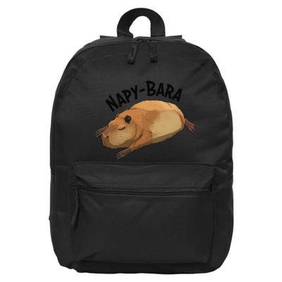 Meme Lover Sleeping Napping Napybara Capybara 16 in Basic Backpack
