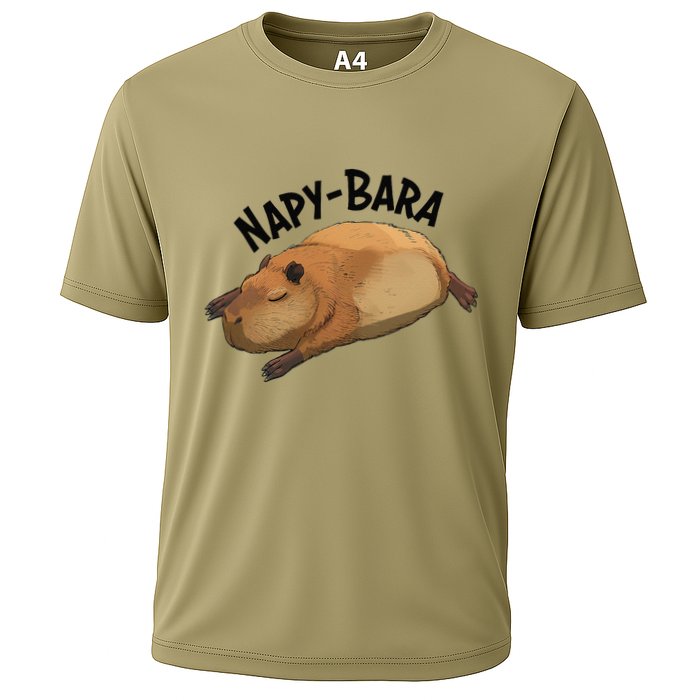 Meme Lover Sleeping Napping Napybara Capybara Cooling Performance Crew T-Shirt