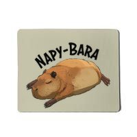 Meme Lover Sleeping Napping Napybara Capybara Mousepad