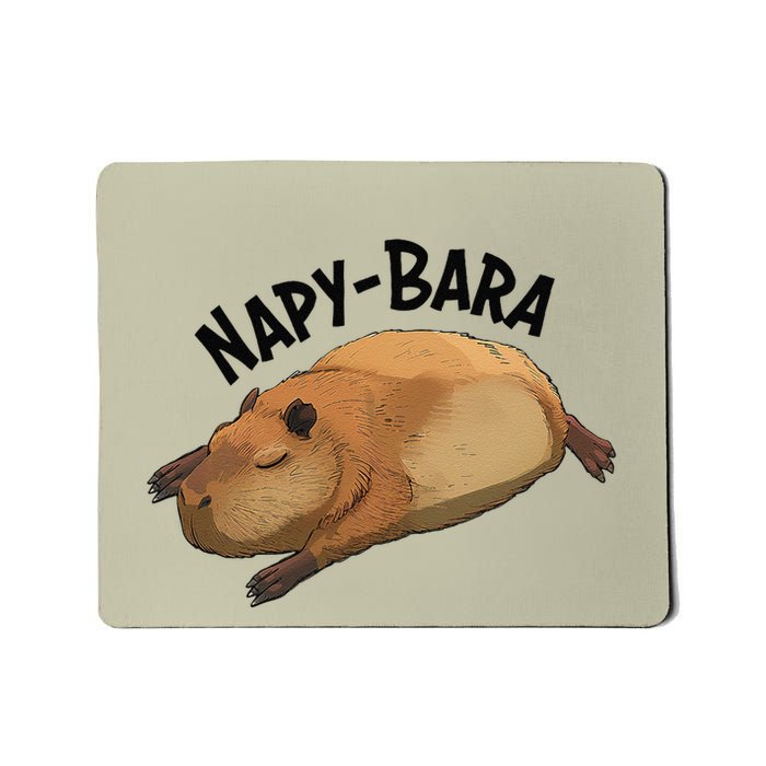 Meme Lover Sleeping Napping Napybara Capybara Mousepad